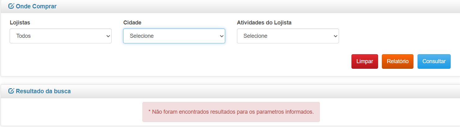 Nenhum resultado encontrado