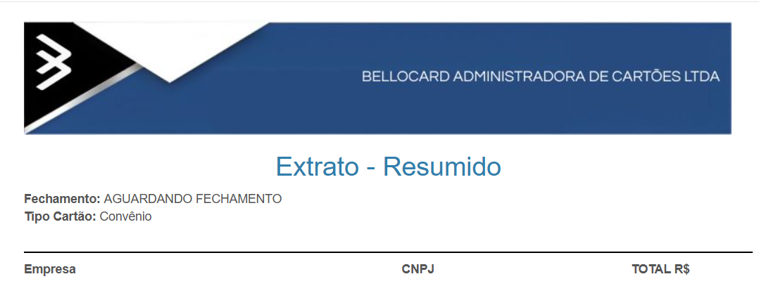 Extrato Resumido