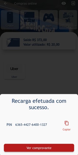 Confirmação da transação