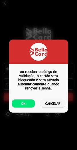 Dado de confirmação correto