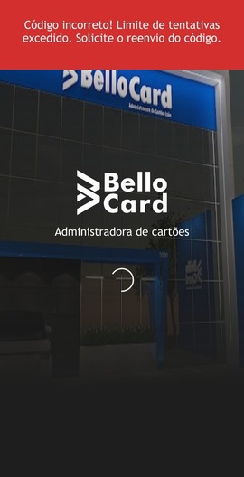 Excessivo de tentativas de validação do código