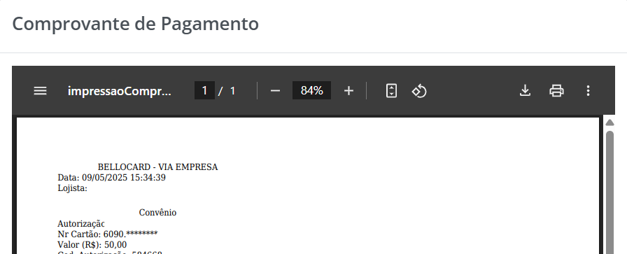 Comprovante de Pagamento